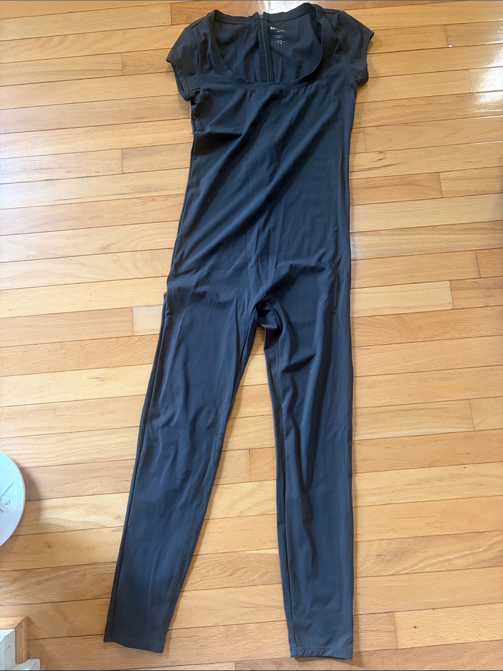 Adanola Grey Short-Sleeve Fitted Jumpsuit